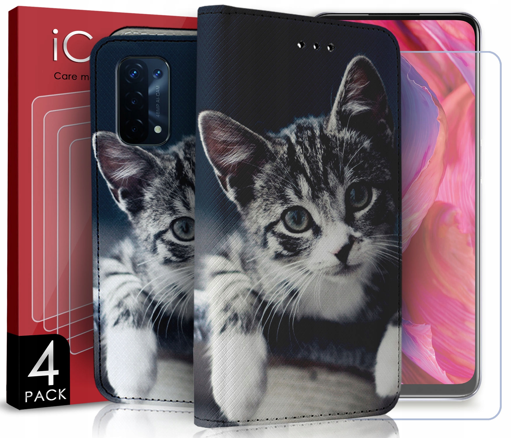 

Etui Do Oppo A74 5G Szkło 4SZT