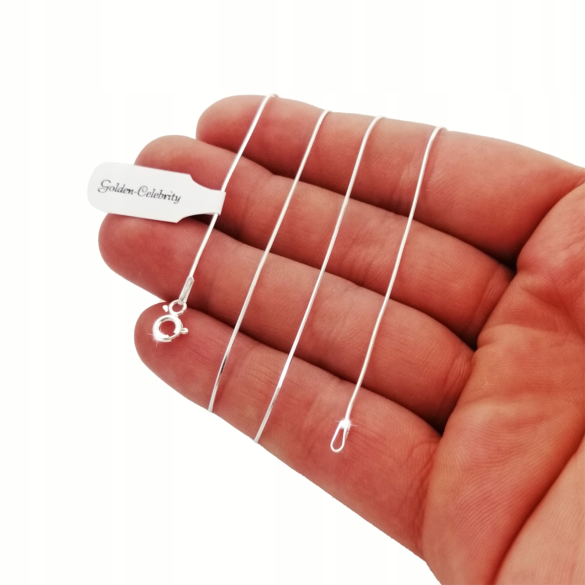 PIĘKNY SREBRNY ŁAŃCUSZEK DAMSKI ŻMIJKA 925 LINKA NASZYJNIK WŁOSKI DLA NIEJ Kod producenta Mocny Damski Włoski Srebro Żyłka Prezent