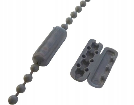 ŁĄCZNIK/STOPER/BLOKADA ŁAŃCUSZKA/KORALIKA DO ROLETY KLOR - ANTRACYT