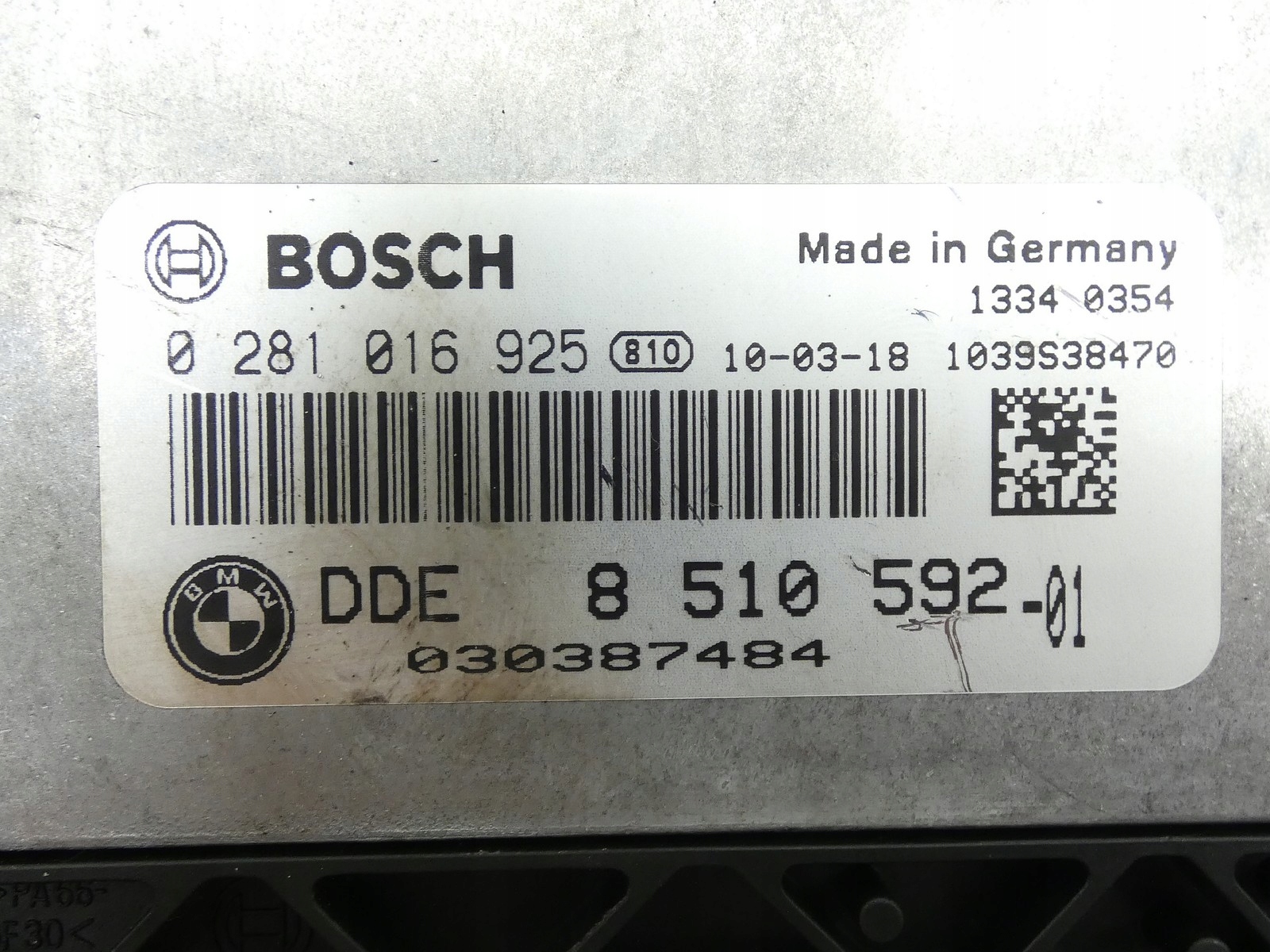 computer control unit of the engine BMW X1 E84 2.0D N47 8510592