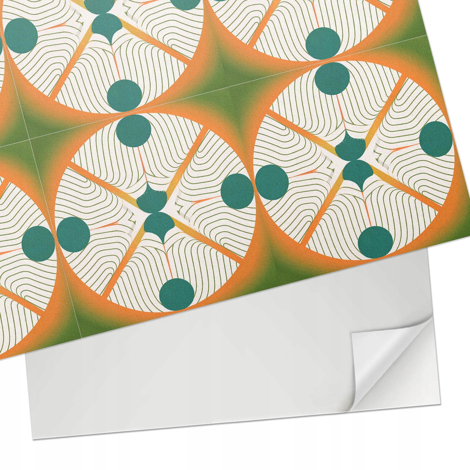 Vinylové Pvc dlaždice Abstraktní motiv ve tvaru kruhů 10 x 40 x 20 cm