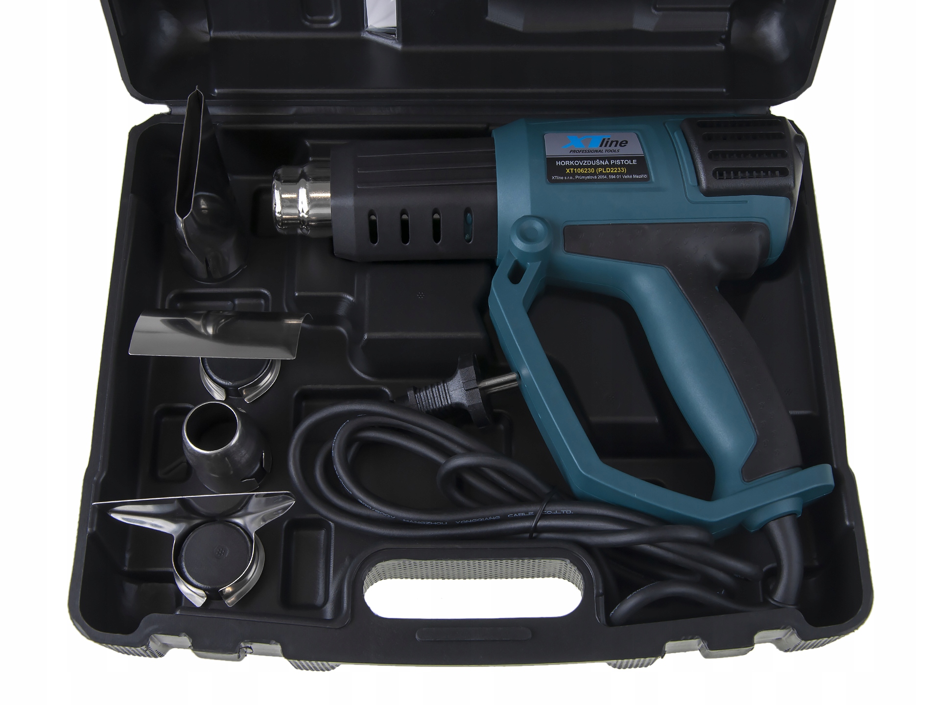 OPALARKA 2000W, WYŚWIETLACZ, AKCESORIA XTLine 650 °C Zasilanie sieciowe