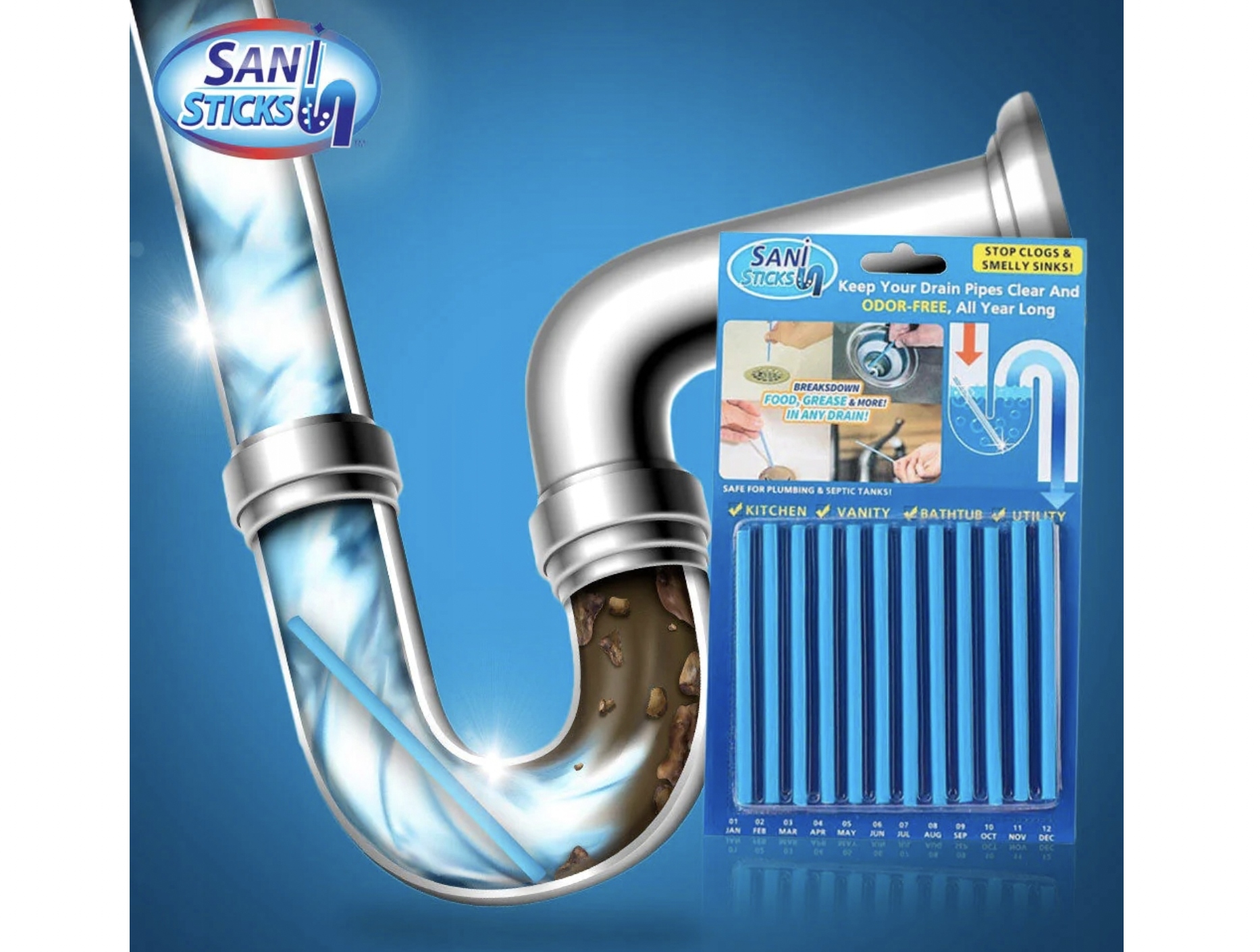 PATYCZKI CZYSZCZĄCE DO ODPŁYWÓW UDRAŻNIANIA RUR Postać pasek żelowy