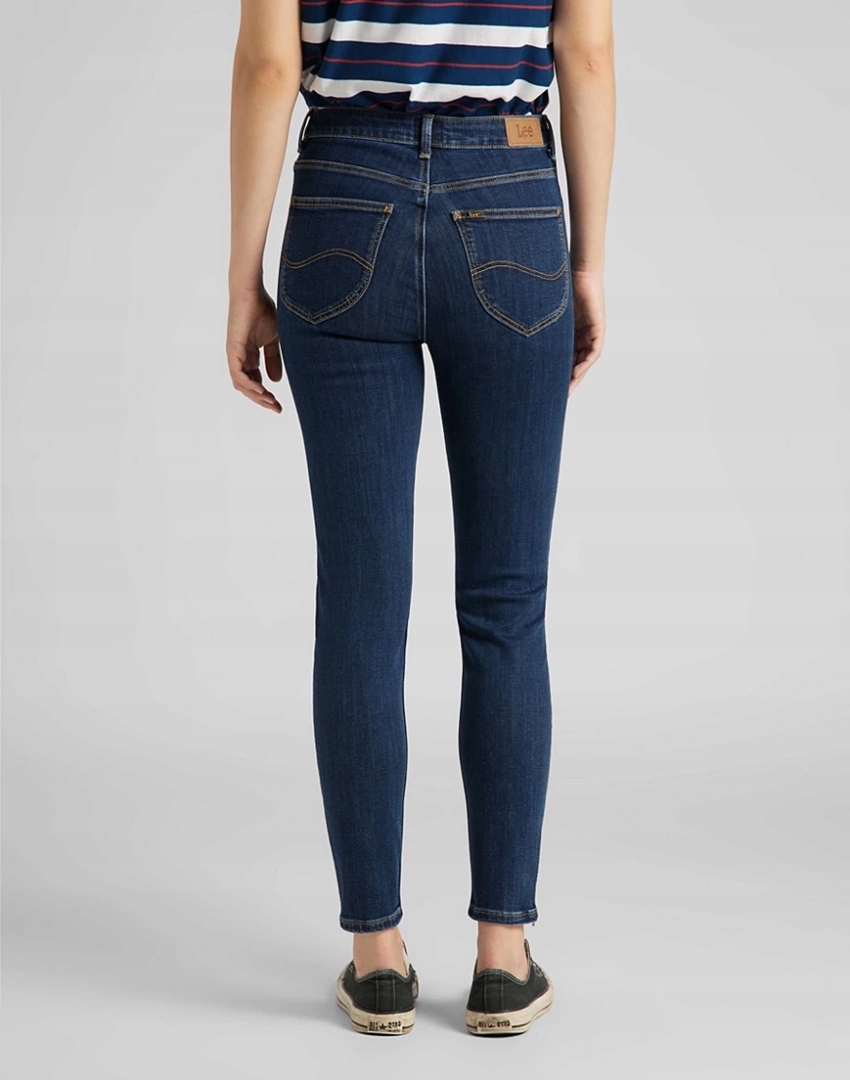 Dámské úzké nohavice džíny Lee Scarlett High Zip Stone Travis L31BMOBJ 26/33