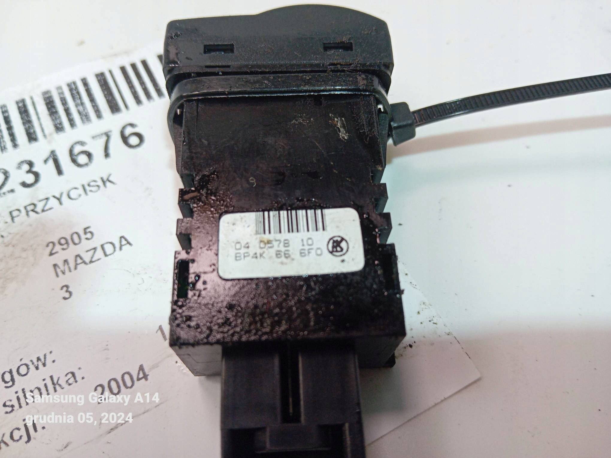 button PANEL control of the lights BP4K666F0 MAZDA 3 and BK