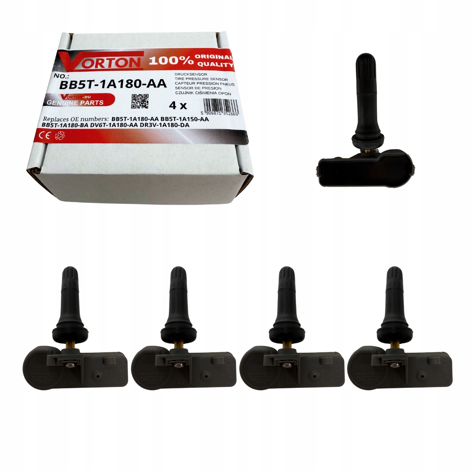 Snímače Tlaku Vzduchu Pneumatiky Kolesá Tpms Ford Transit Tourneo Custom