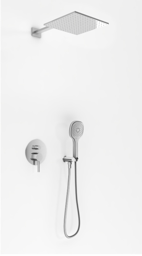 Zestaw prysznicowy podtynkowy Kohlman Axel Brushed Nickel QW210ABNQ25
