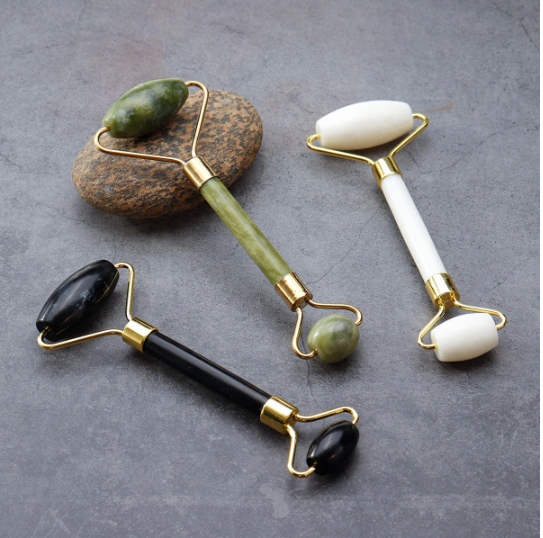 MASAŻER DO TWARZY Z JADEITU WAŁEK ROLLER CZARNY PIELĘGNACJA SKÓRY Typ mechaniczny