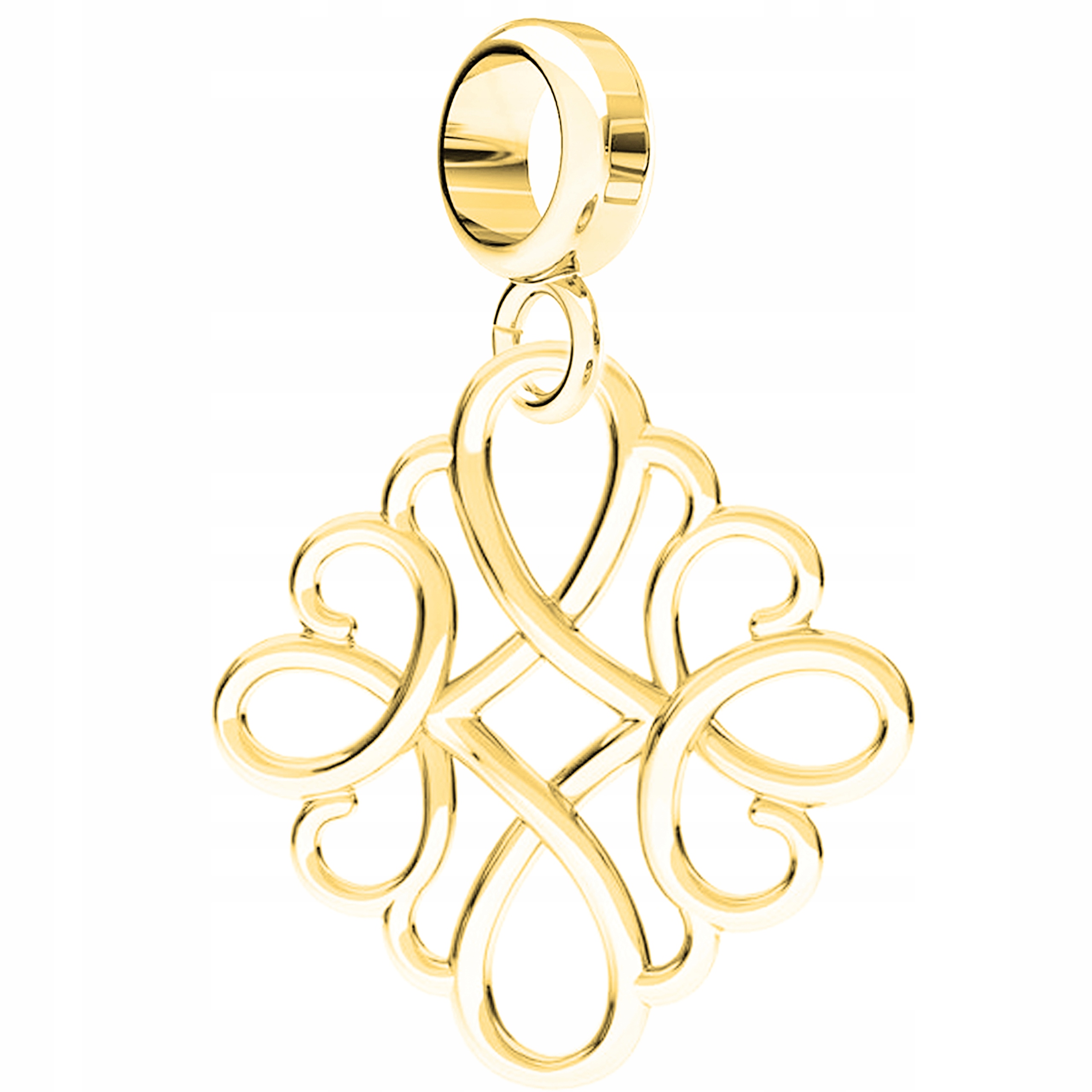 Zlatý visací přívěsek Ažurový stříbro 925