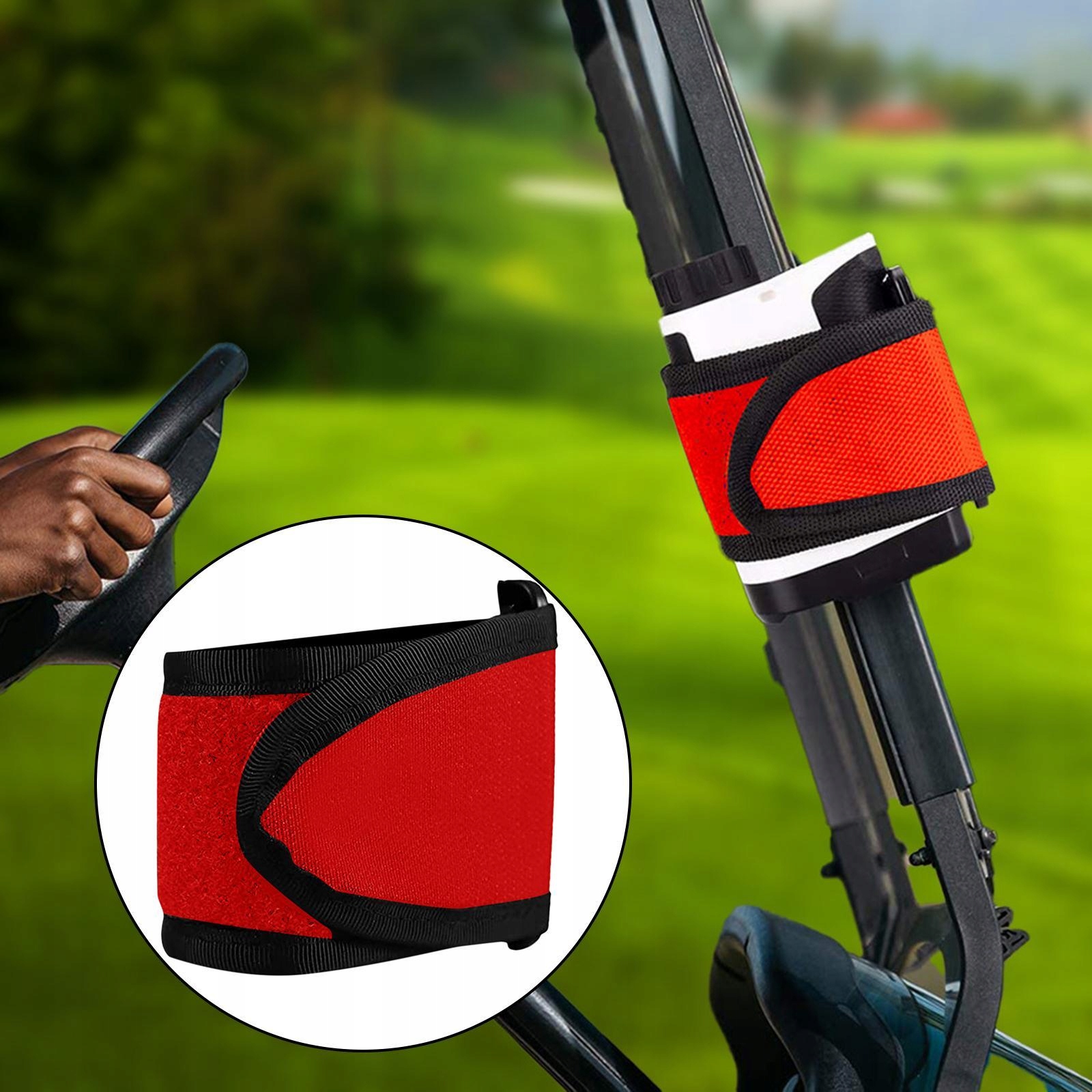 Uchwyt do mocowania na pasku, czerwony, bez otworu Marka bez marki