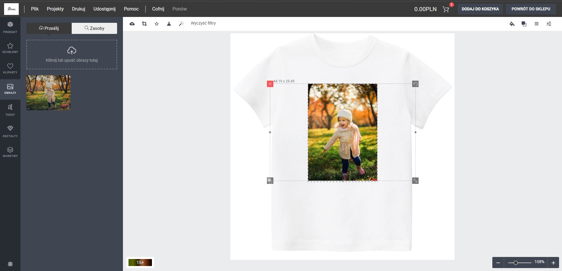 BODY KOLOR Z TWOIM WŁASNYM NADRUKIEM GRAFIKA r. 68 Rękaw długi rękaw