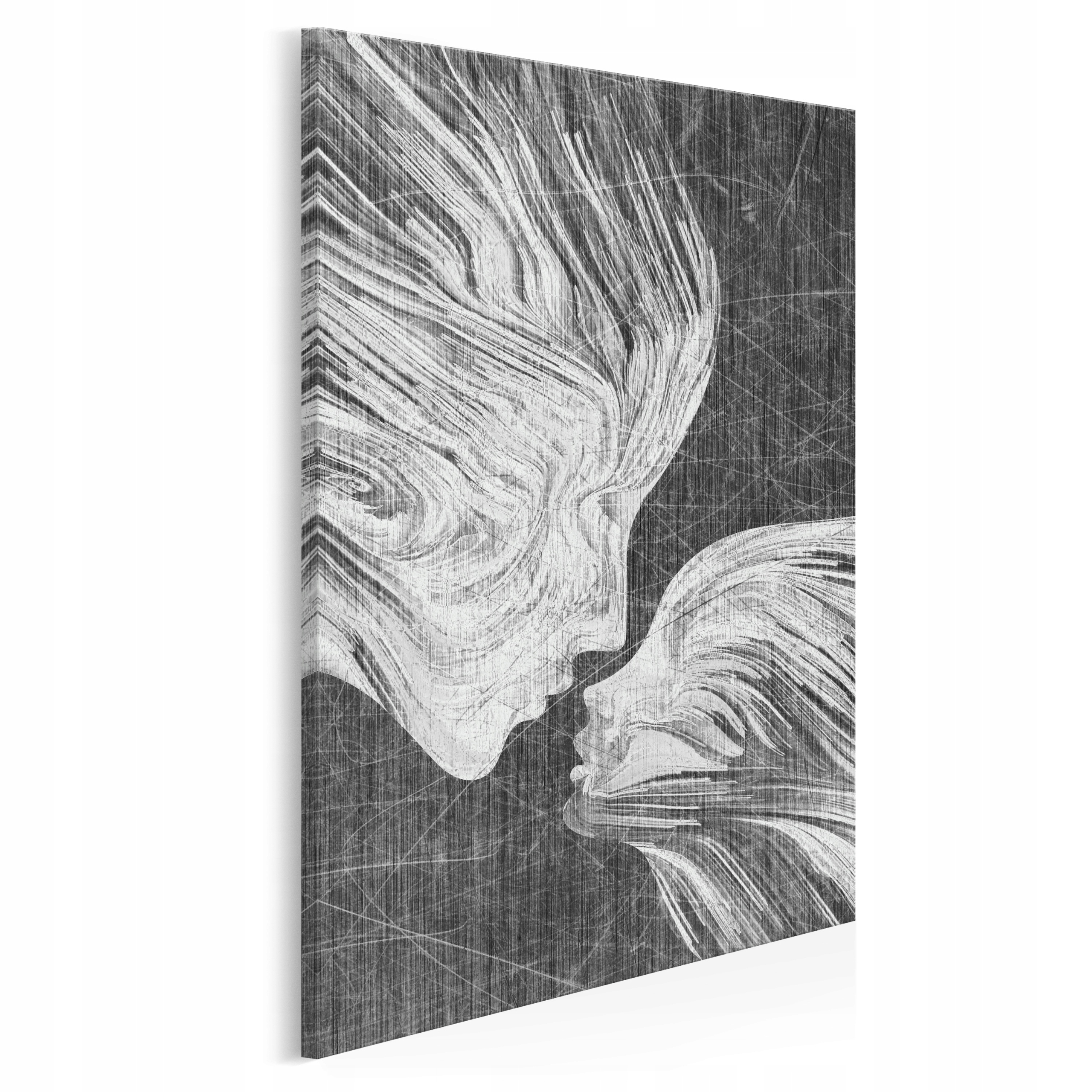 

13512 Obraz na płótnie Twarze Szary Czerń Biel