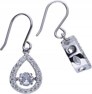 Stříbrné náušnice 925 slza se zirkony 4,10 g ženské stříbro efektní
