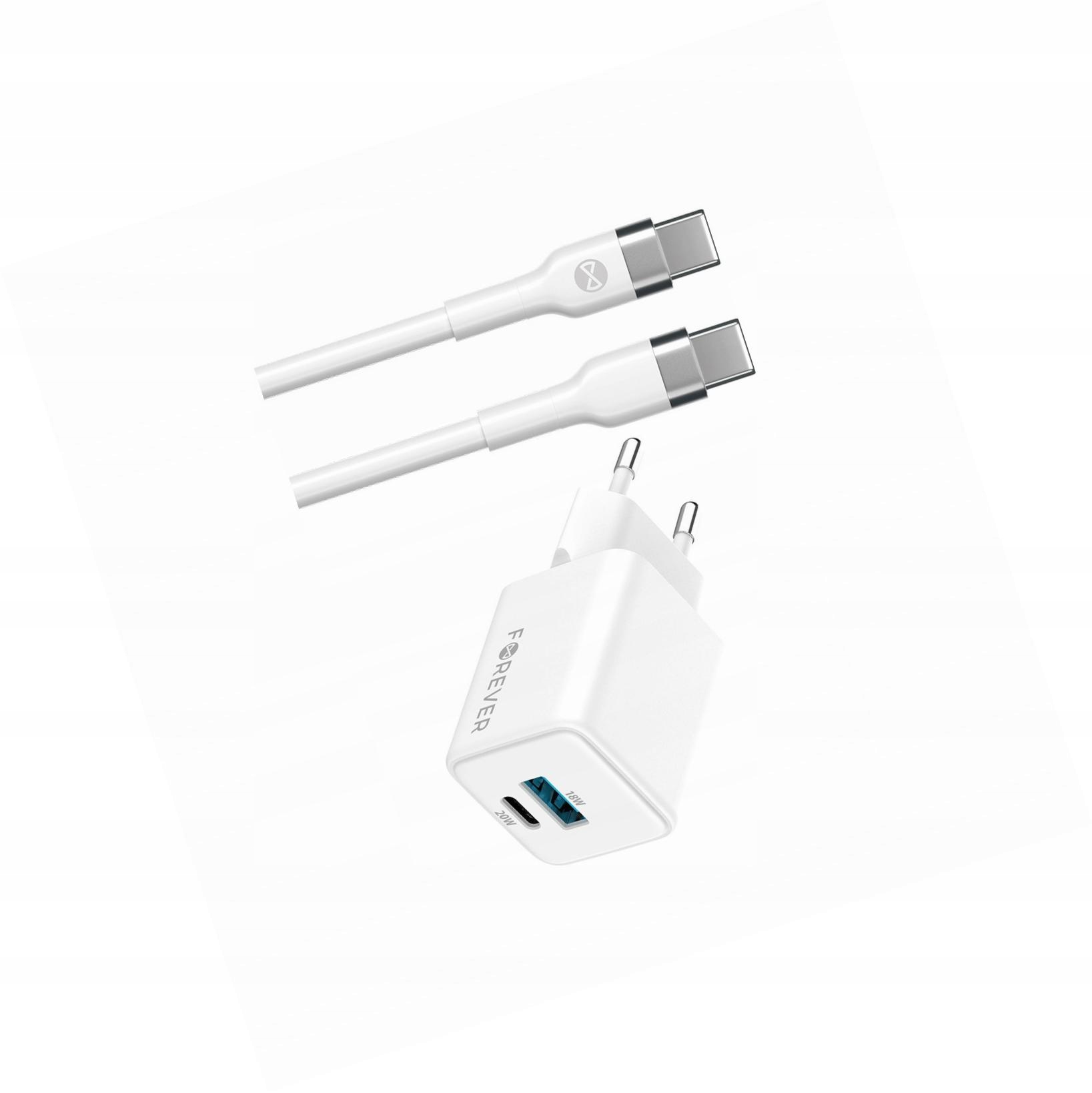 Szybka ładowarka GaN 20W Usb i Usb-c z kablem do Motorola Moto G100 5G