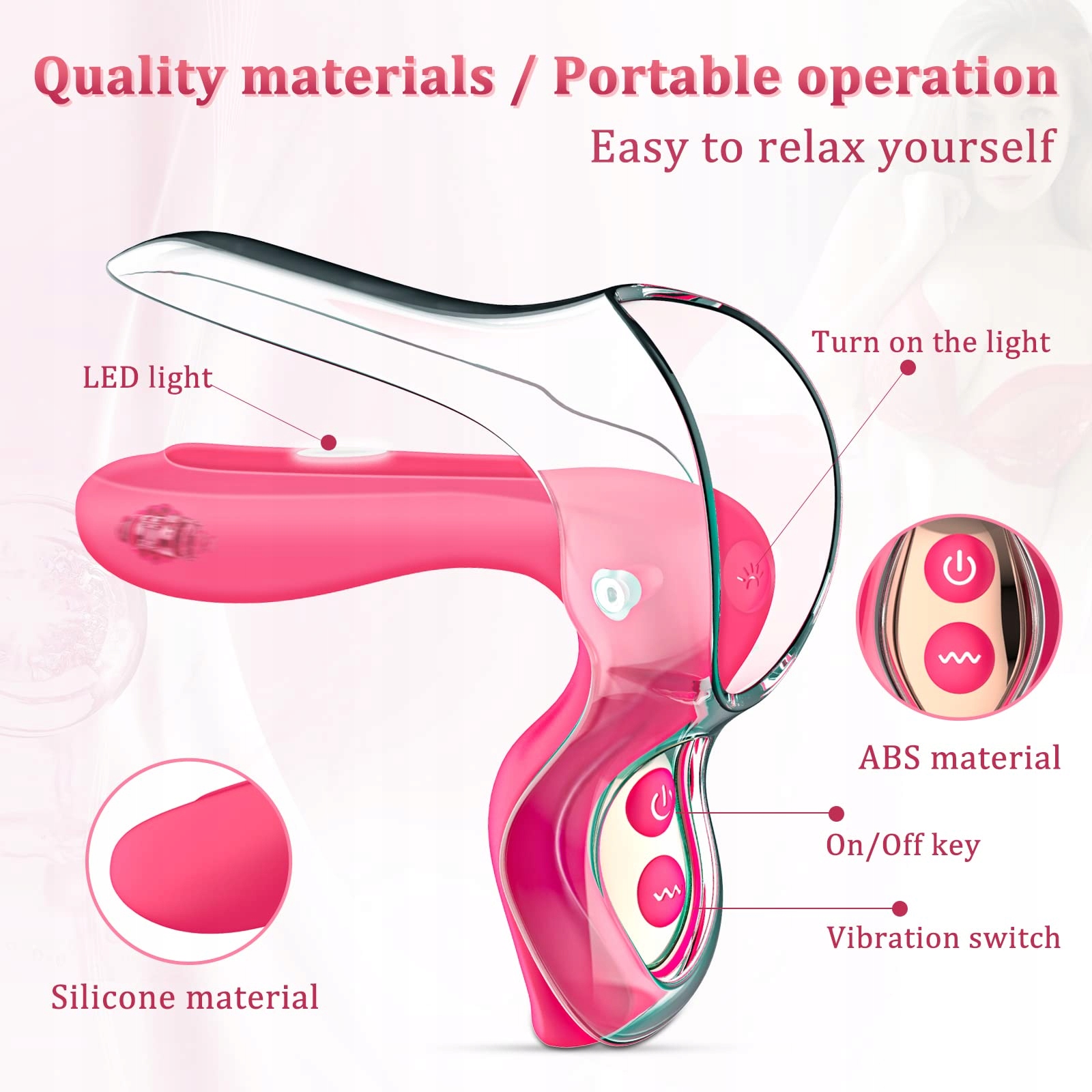 TOUNID Wibrator G Punkt Z Oświetleniem Prostata Stymulator Dla Par Czerwony — miniatura 3