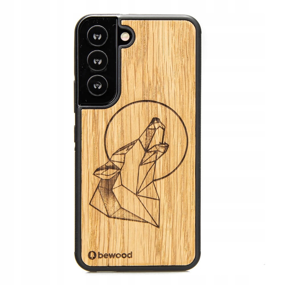 Dřevěné Pouzdro na Samsung Galaxy S22 Vlk Dub