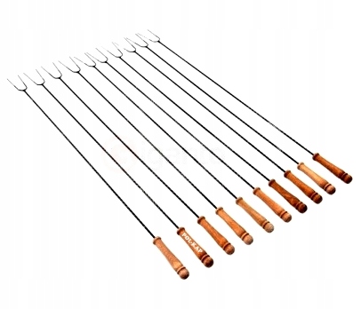 KIJKI DO OGNISKA 10x WIDEŁKI OGNISKOWE Widelec 124cm GRATIS WIESZAK Kijków Średnica/szerokość rusztu 5 cm