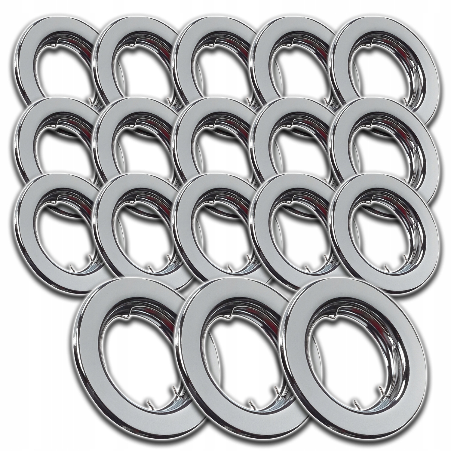 18 x Hliníkové Stropní Svítidlo Podomítkové Očko Na Strop Chrom