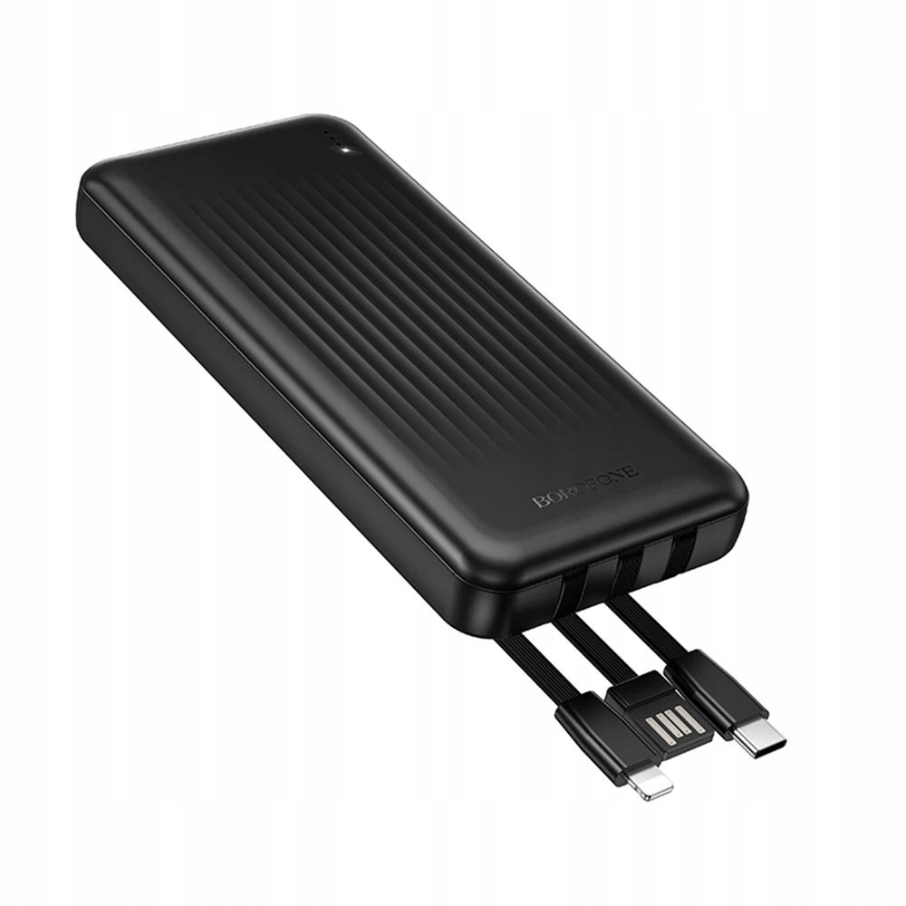 Borofone Power Bank powerbank z 3× Usb-a Usb-c 10000 2A czarny