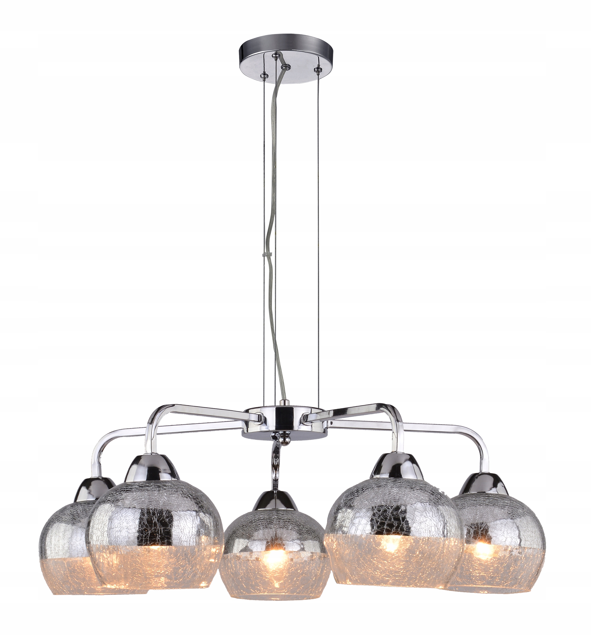 Skleněné závěsné svítidlo 5X60W E27 Cromina Candellux