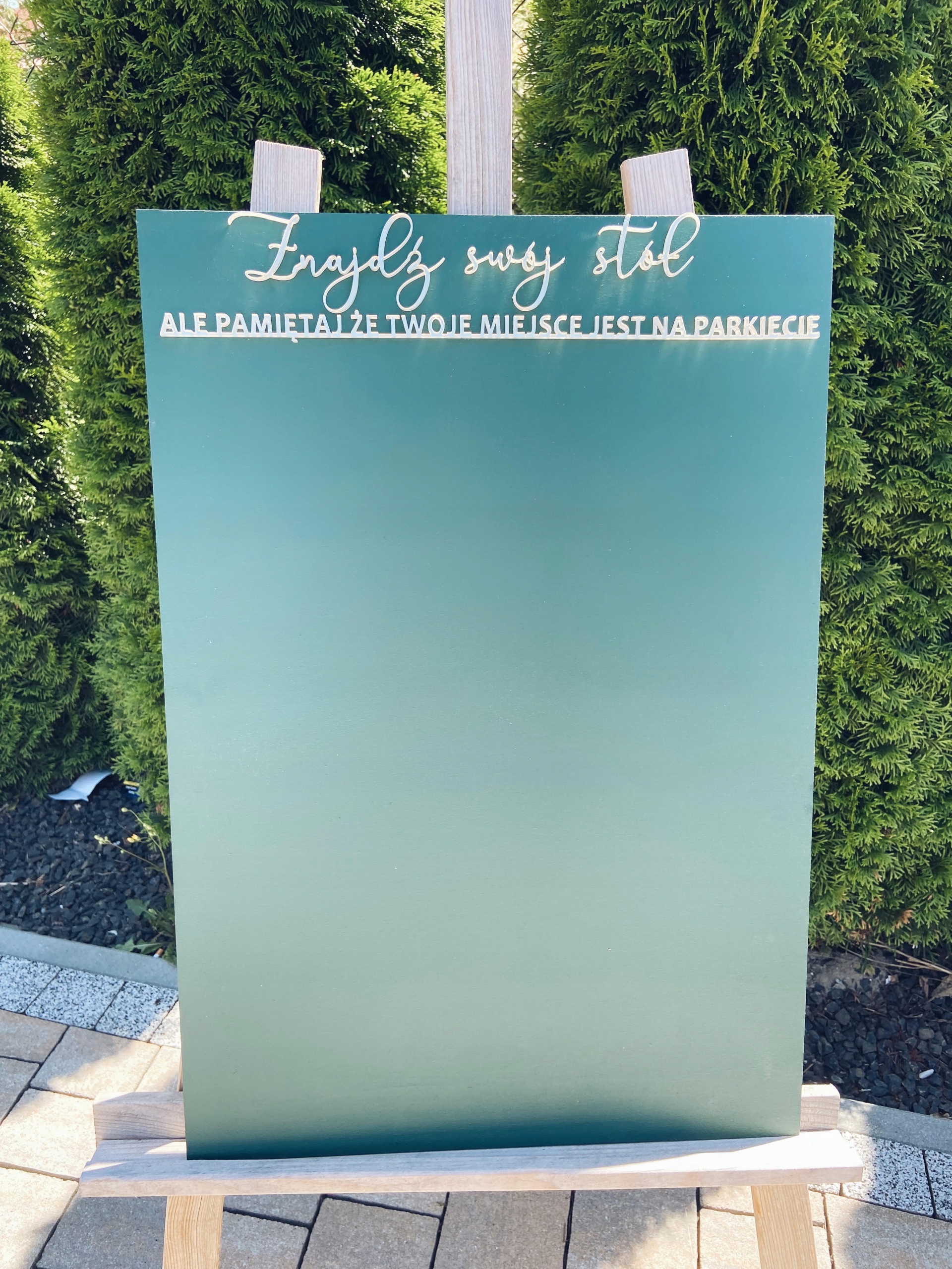 TABLICA WESELE PLAN STOŁÓW + ZŁOTO-TWÓJ NAPIS Marka Mini Decor