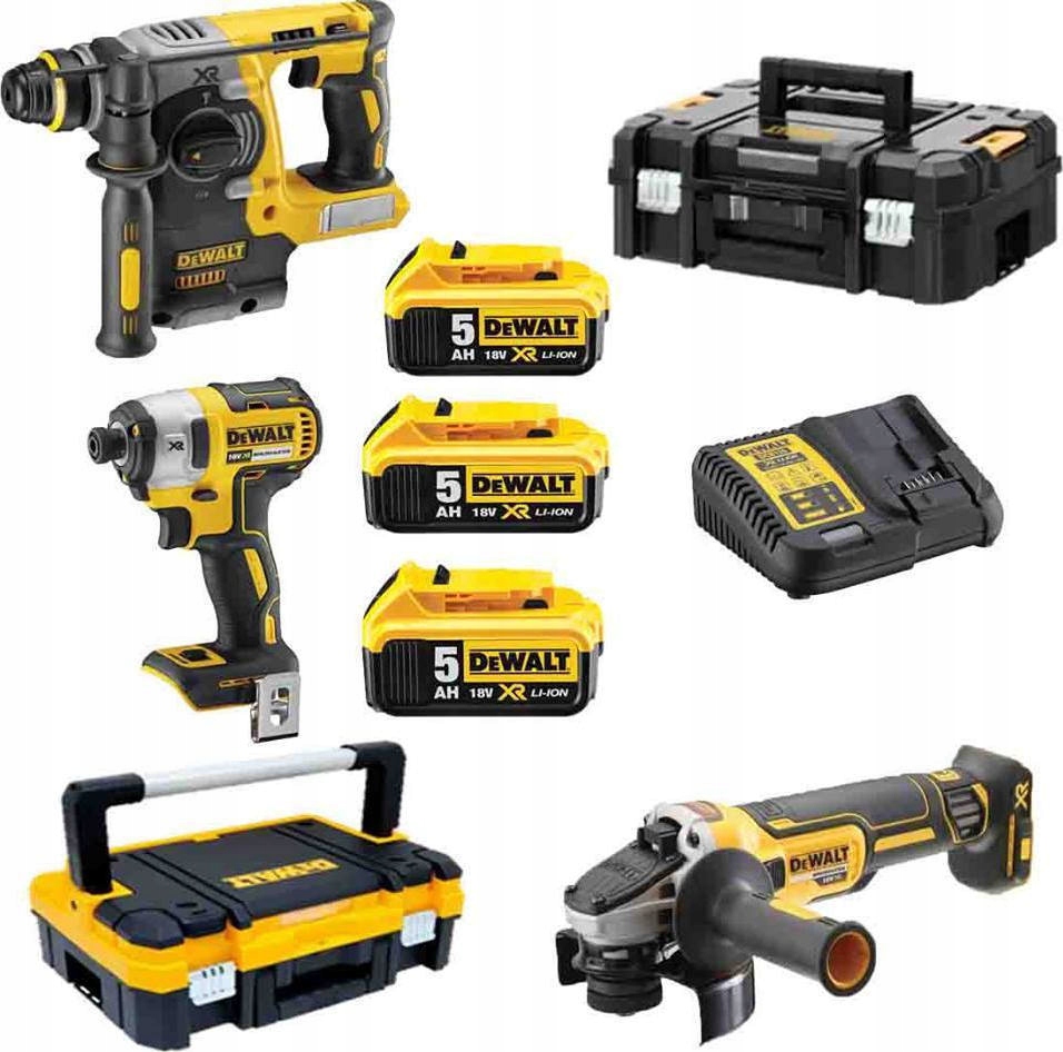 DeWALT DCK305P3T Zestaw narzędzi Combo DCF887 DCH273 DCG405 3x5Ah 18V Xr