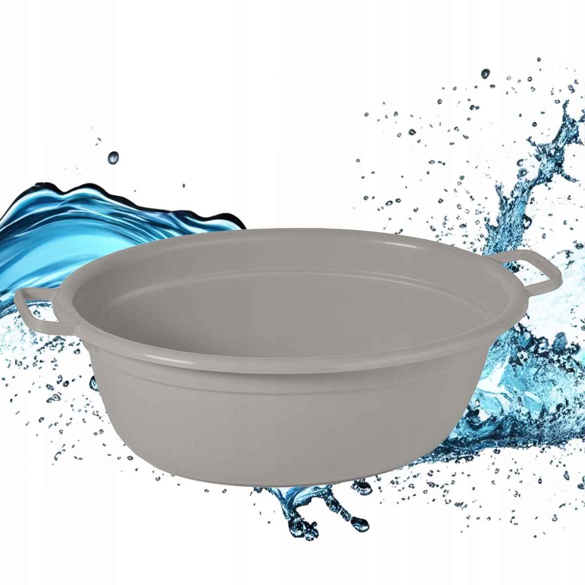 Wanna na pranie z uchwytami miska kosz Keeeper 25 l szara