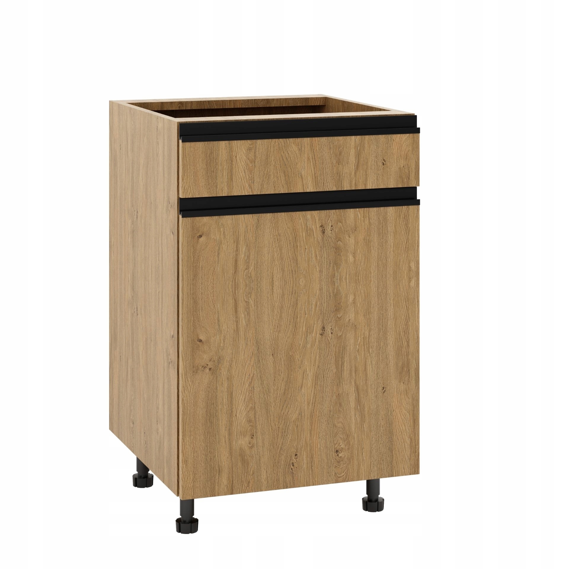 Skříňka s zásuvkou 50 TALdub kamenný lišta černá