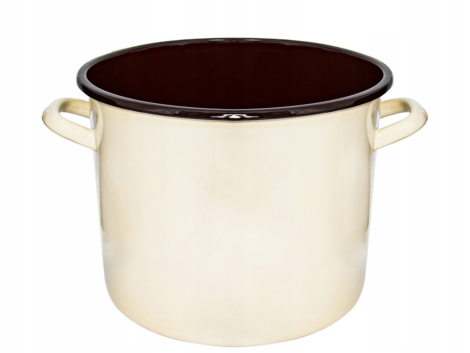 

Garnek emaliowany 4,5L Indukcja Gaz 20cm Krem Brąz