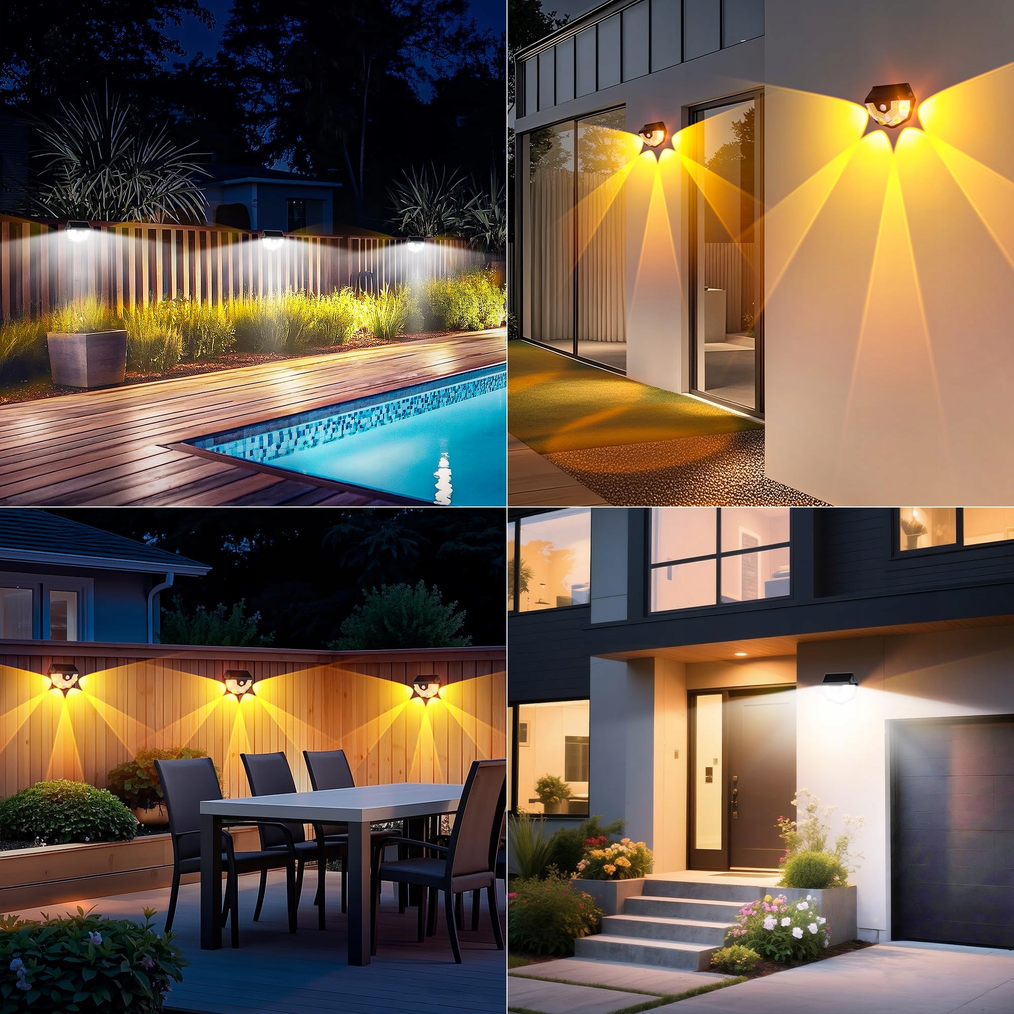 GOFFII Solar Outdoor Lamps with Motion Sensor 4 Pack IP65 Waterproof — miniatura 7