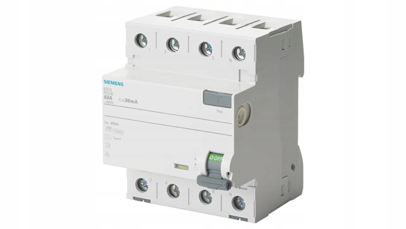 Wyłącznik różnicowoprądowy 4P 25A 30mA 400V 10KA typ F 5SV3342-3