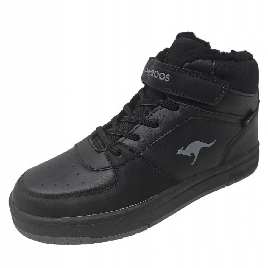 Kangaroos Sportowe Czarne Ocieplane Sneakersy Z Rzepem 40 6IA