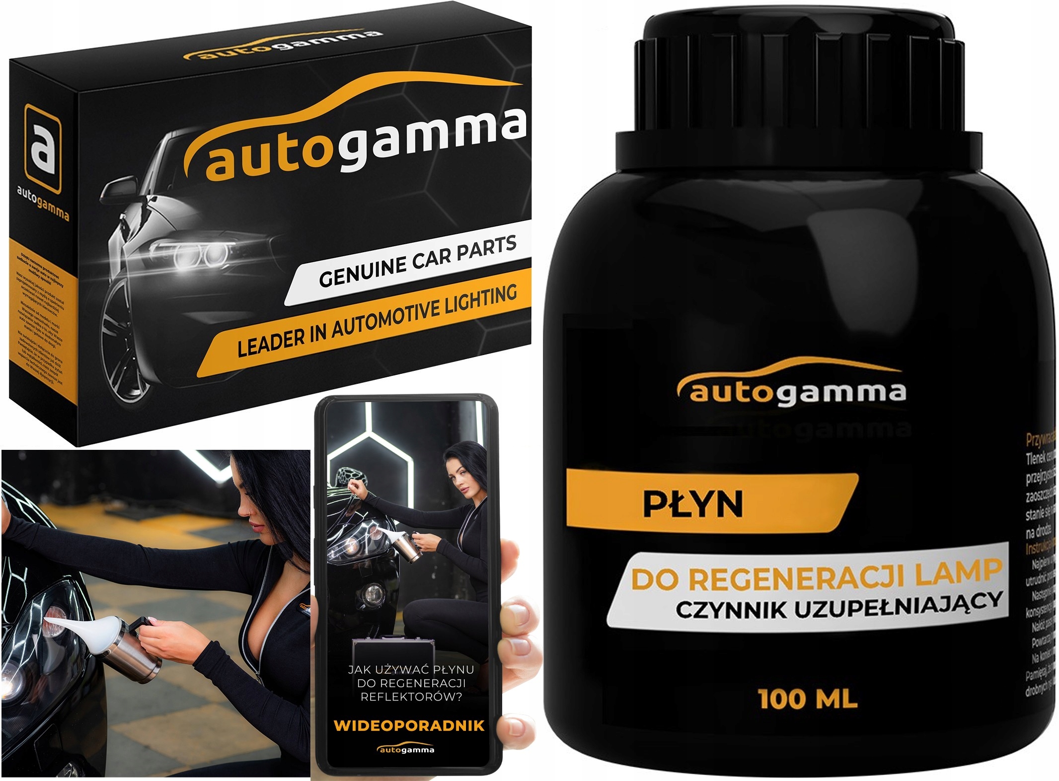 Płyn czynnik uzupełniający 100ml regeneracja lamp reflektorów czajniczek