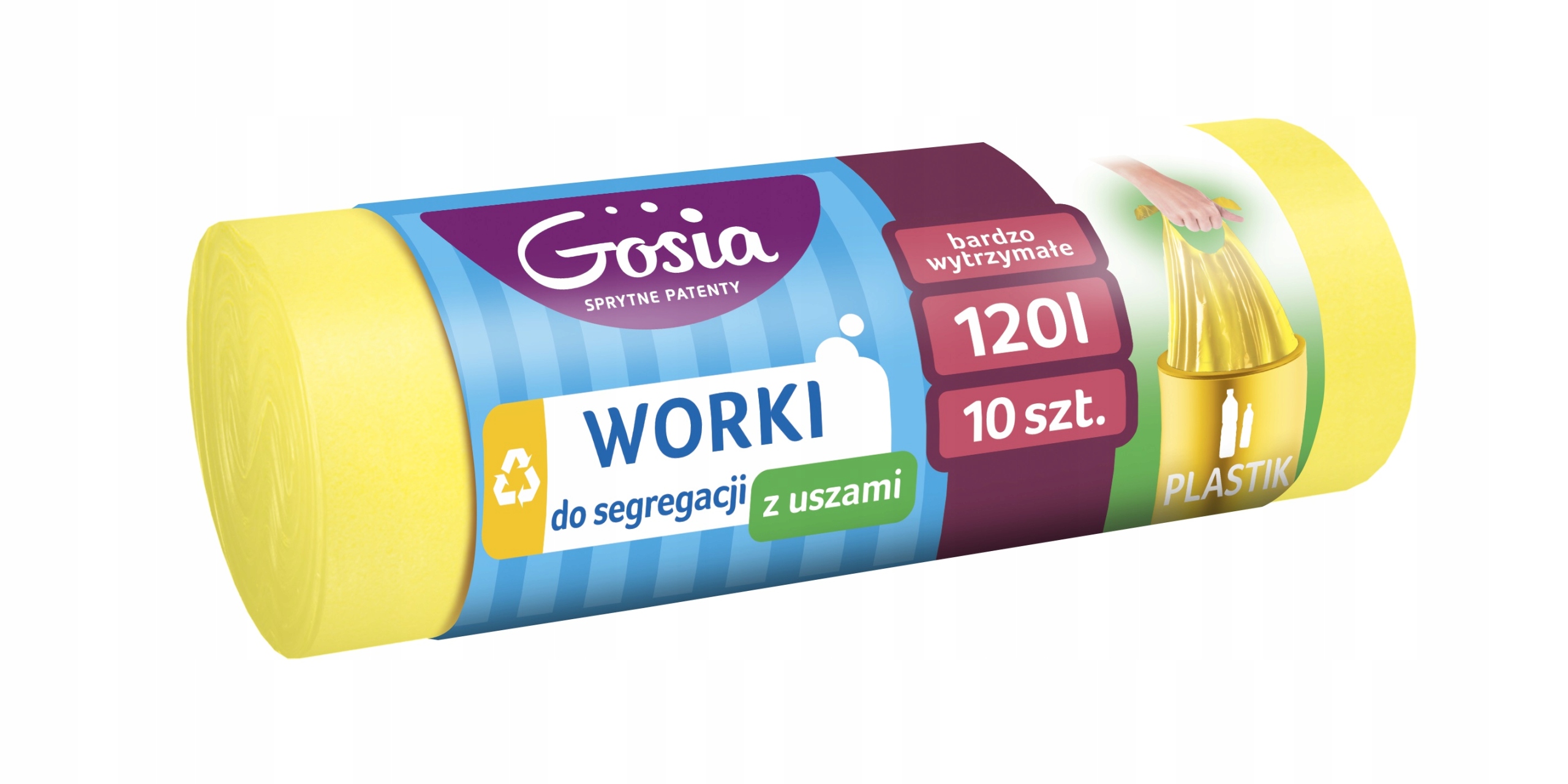 

Gosia Worki do Segregacji Plastik 120L Żółty Uszy