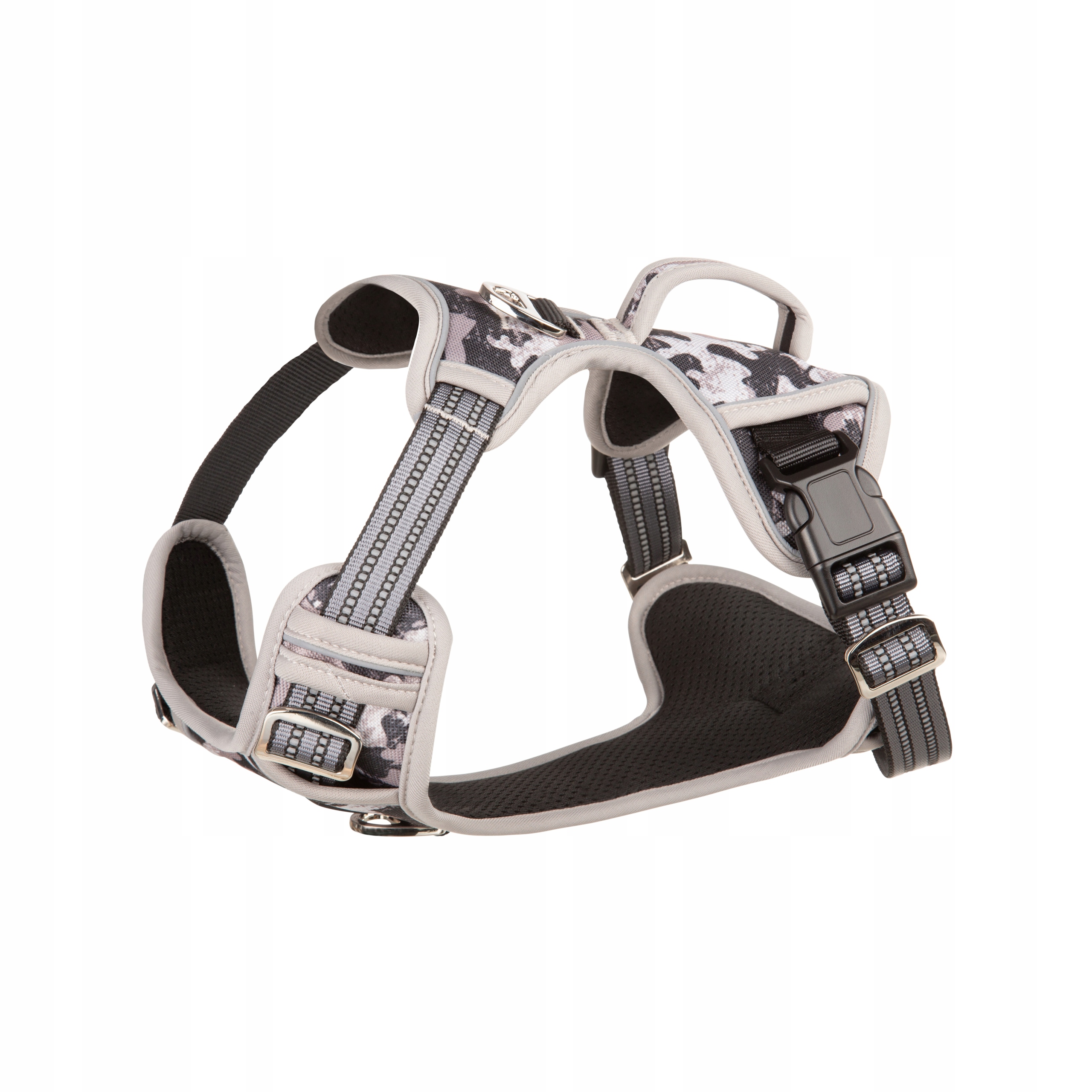 Szelki dla psa Golden, szare moro, Mocne rozm. L