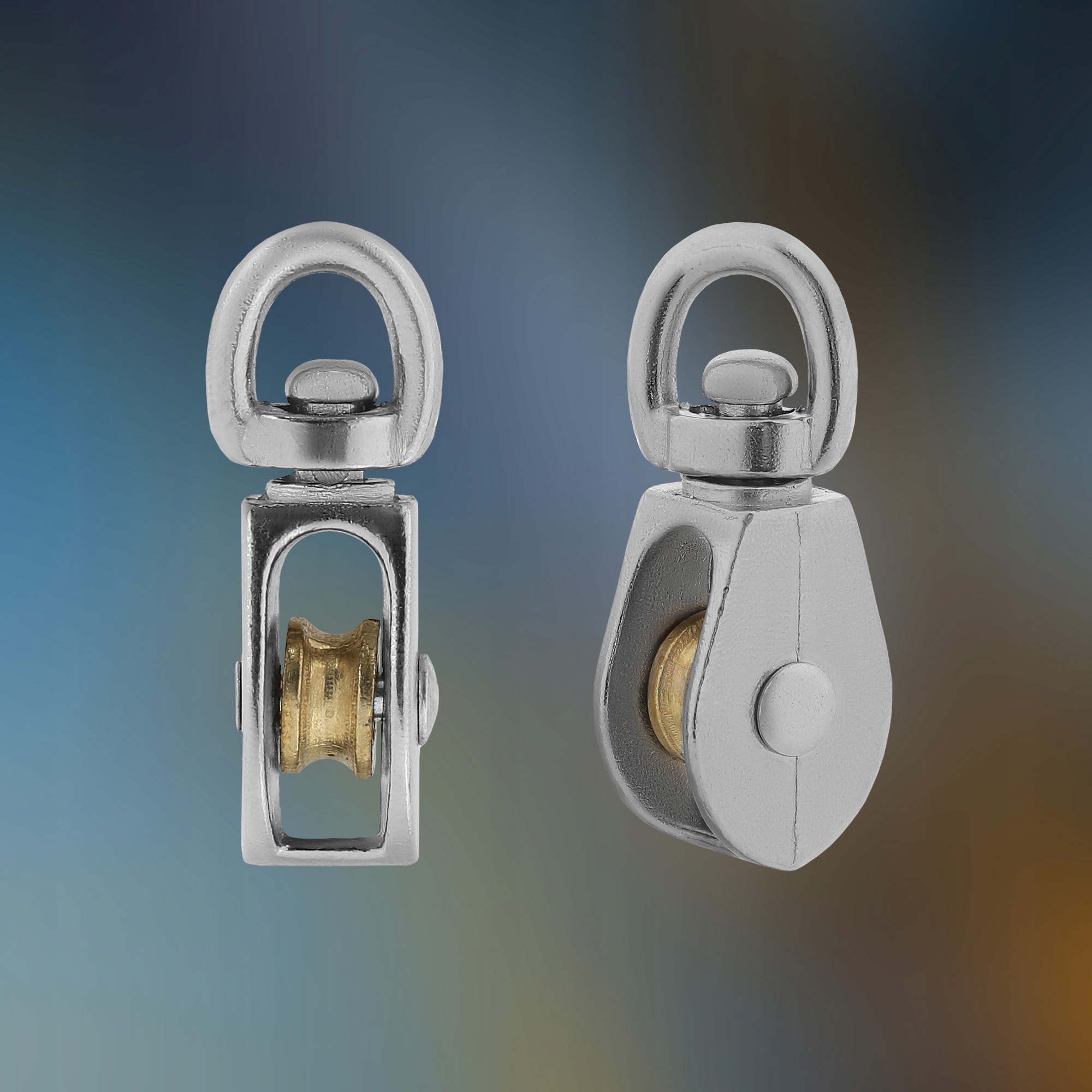 BLOCZEK LINOWY POJEDYNCZY 1/2" NIKLOWANY BUDOWLANY ŻEGLARSKI OBROTOWY Fi5mm Typ bloczek