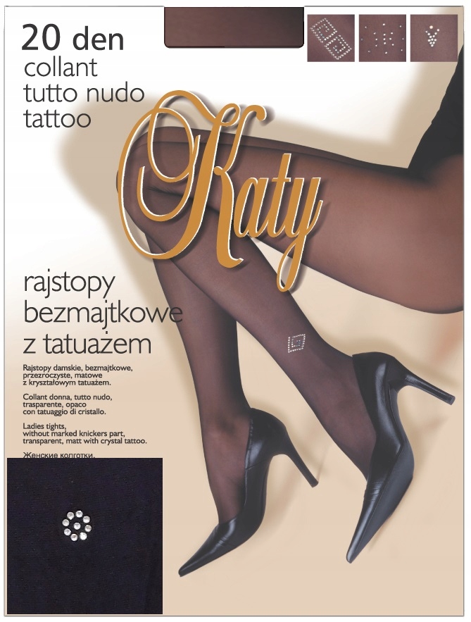 

Katy Tattoo wz.5 20den kryształki nero r.4