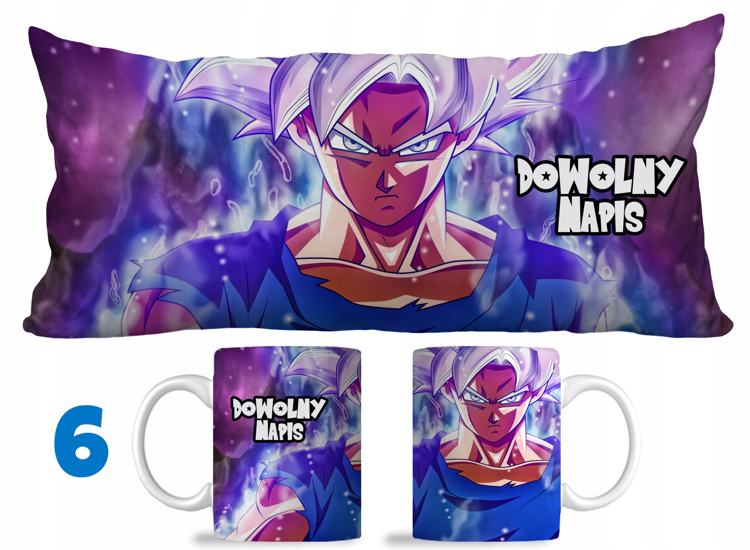 ZESTAW KUBEK + PODUSZKA DRAGON BALL + IMIĘ N13 Typ poduszka