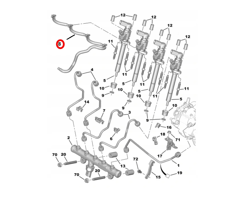 1574.HL - Литьевые передачи CITROEN C4 C5 II III C8 2.0 HDI