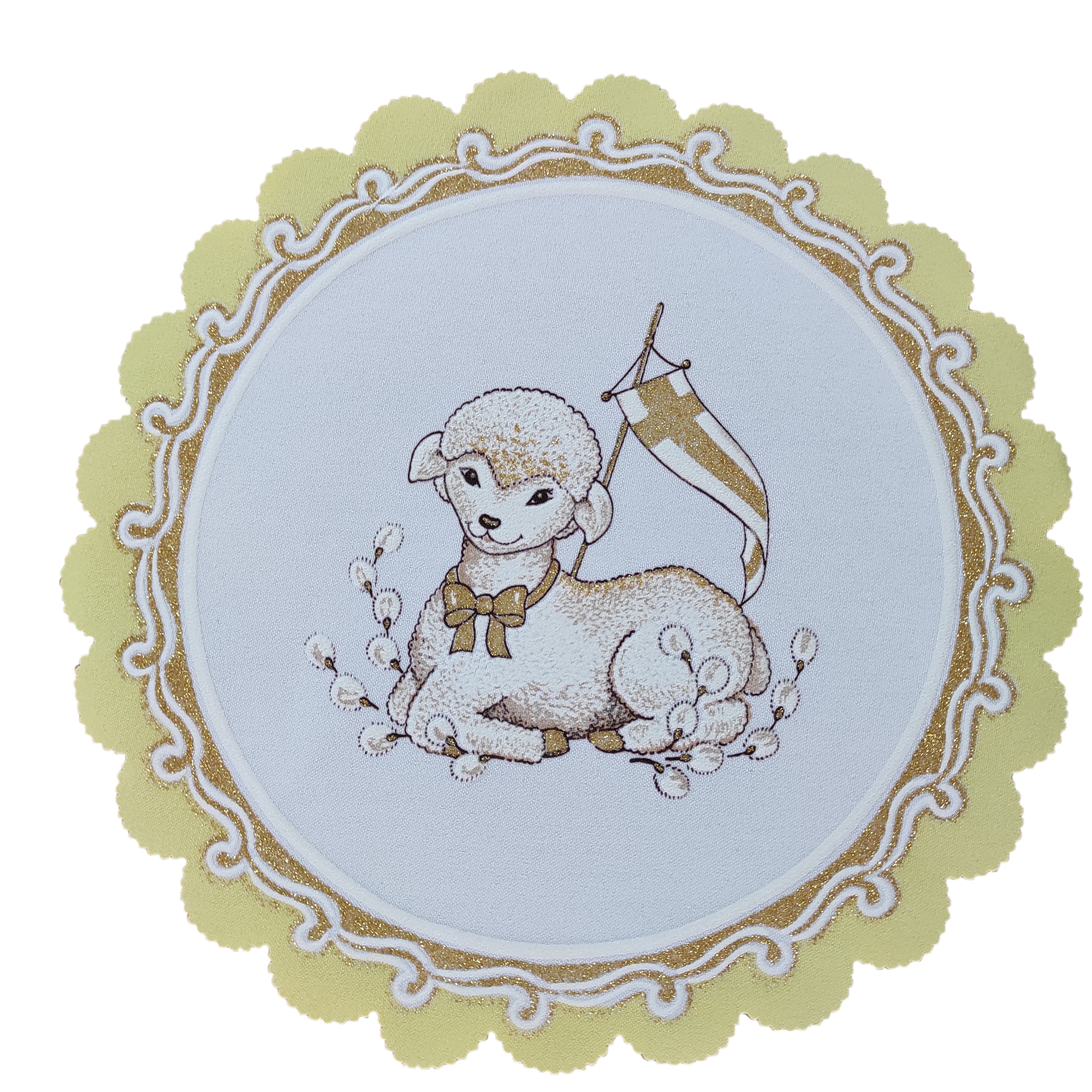 

Serwetka 23 cm Koło Baranek cytrynowe dodatki