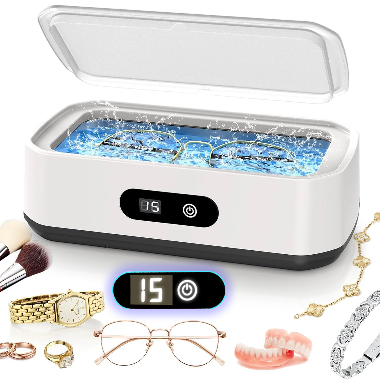 Przenośny Środek Do Czyszczenia Okularów Ultrasoniczna Myjka 49KHZ 650ML