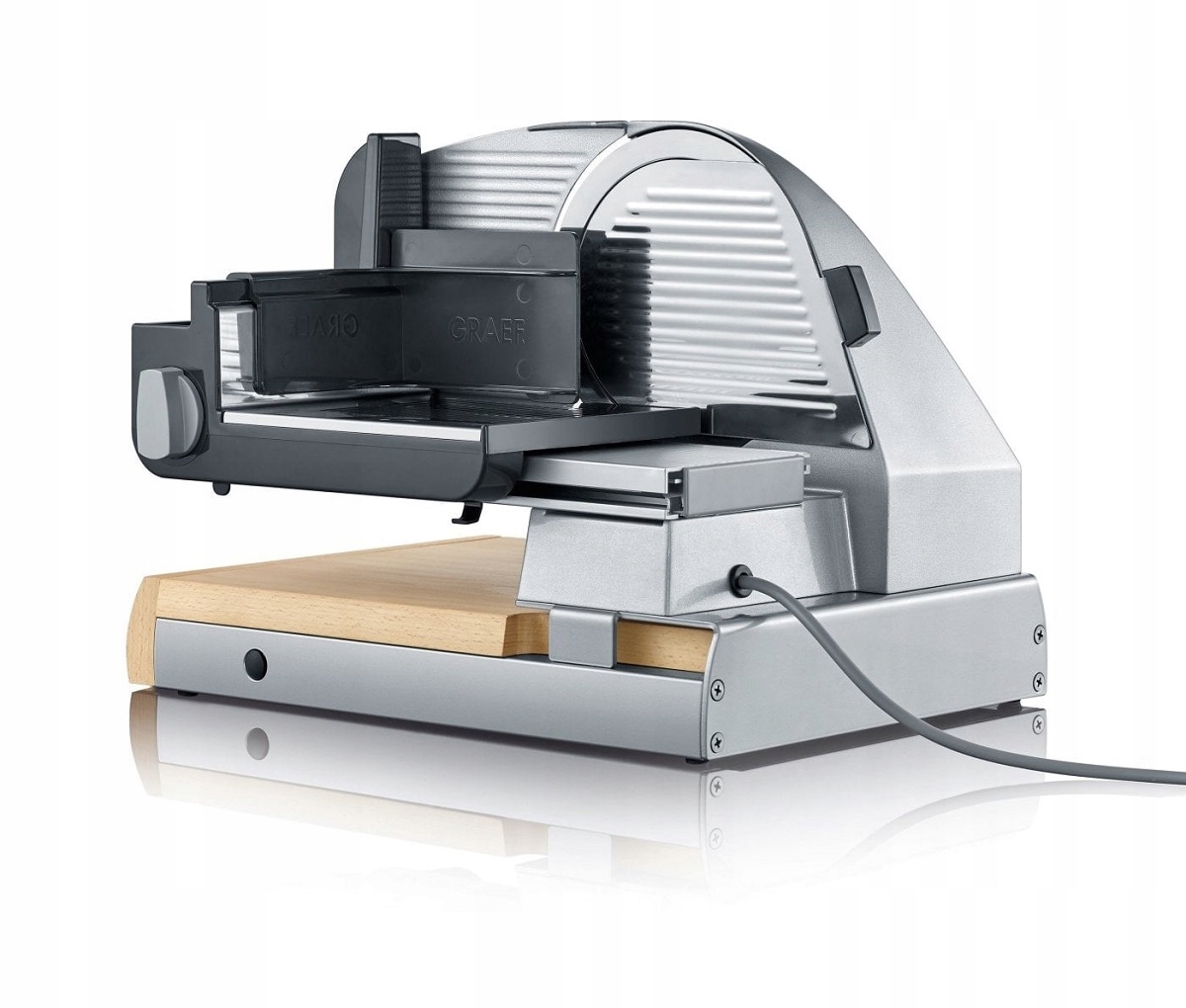 Krajalnica Graef SKS 850 srebr 170W GASTRONOMICZNA Materiał noża stal nierdzewna