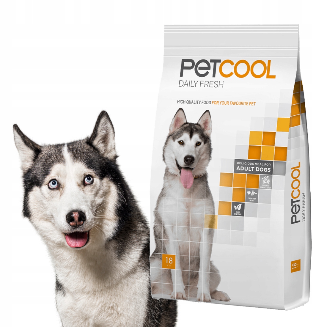 Petcool Daily Fresh 18kg Sucha Karma dla Psa Wszystkie Rasy Duży Worek