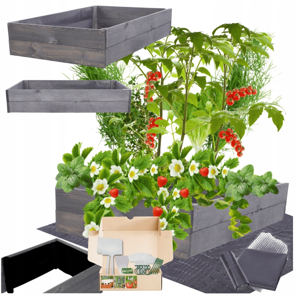 Květináč zeleninový záhon impregnační box pařeniště dřevěný záhon 18x80x60 Eko