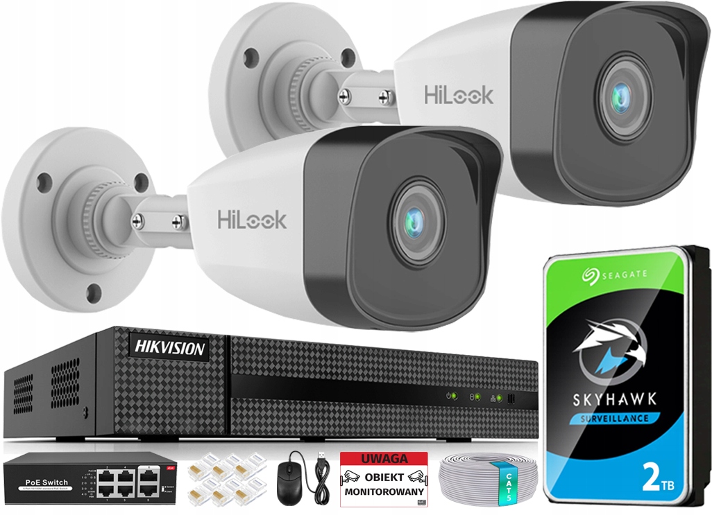 Monitorovanie Ip do firmy 2 kamery 5Mpx Rozšírenie rekordér 8 kanálov 2TB