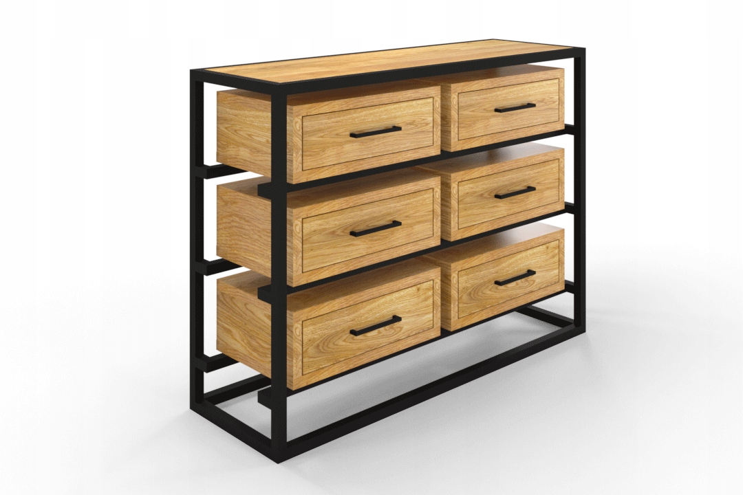 Komoda Loft Rava dębowa