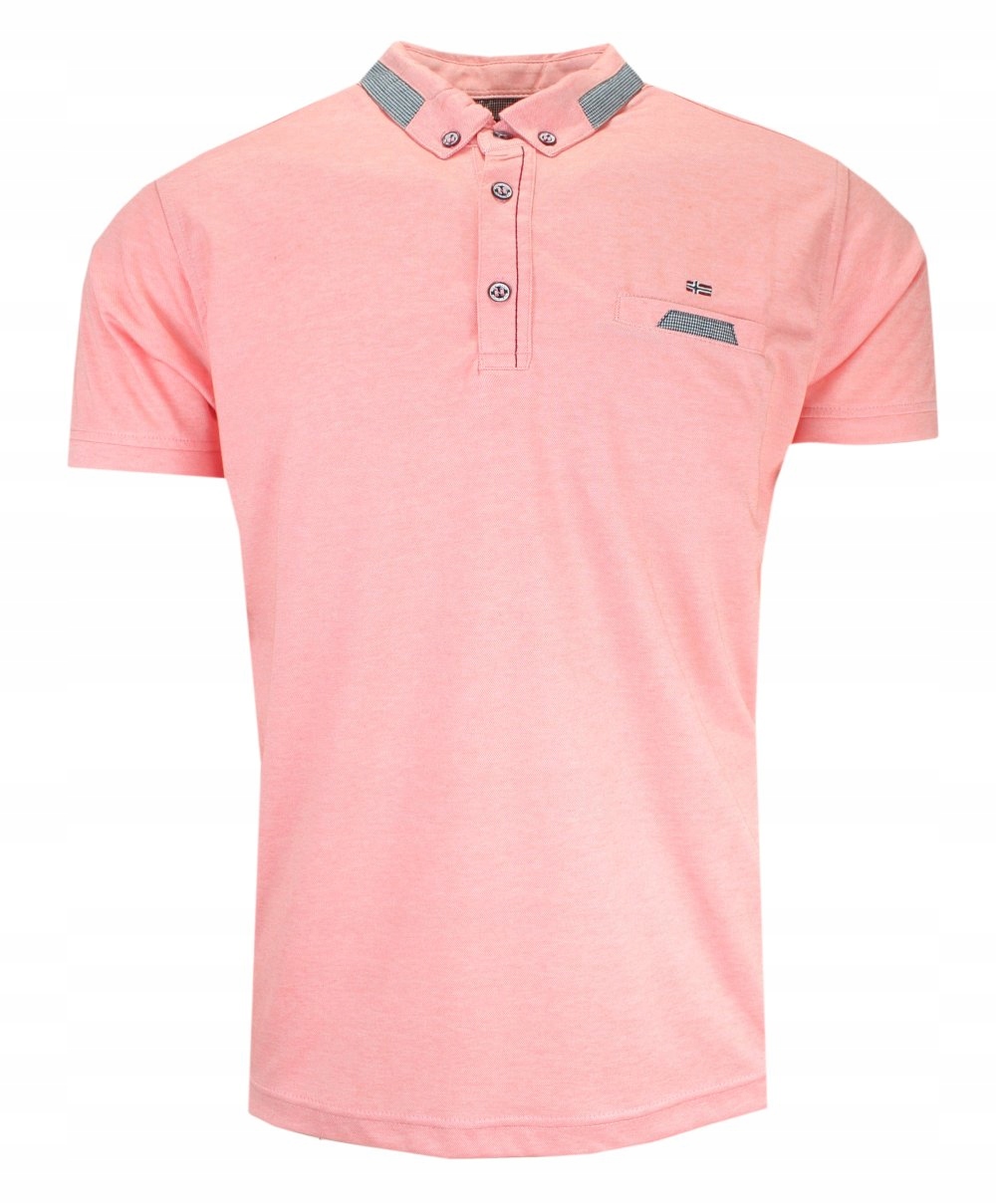 Lososové pánské Polokošile s XXL kapsou