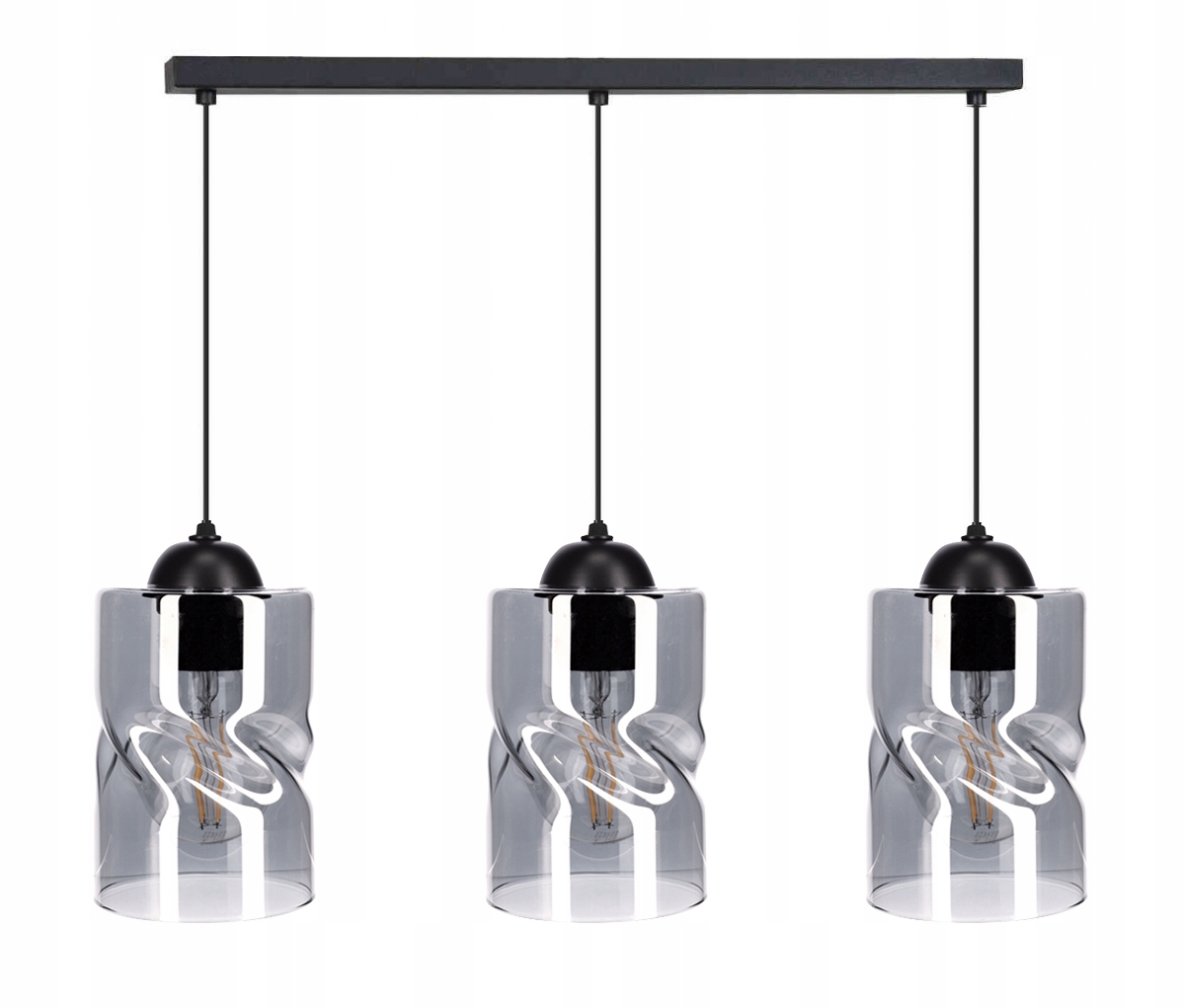 

Lampa Wisząca Regulowana Loft 3 Szklana można Led