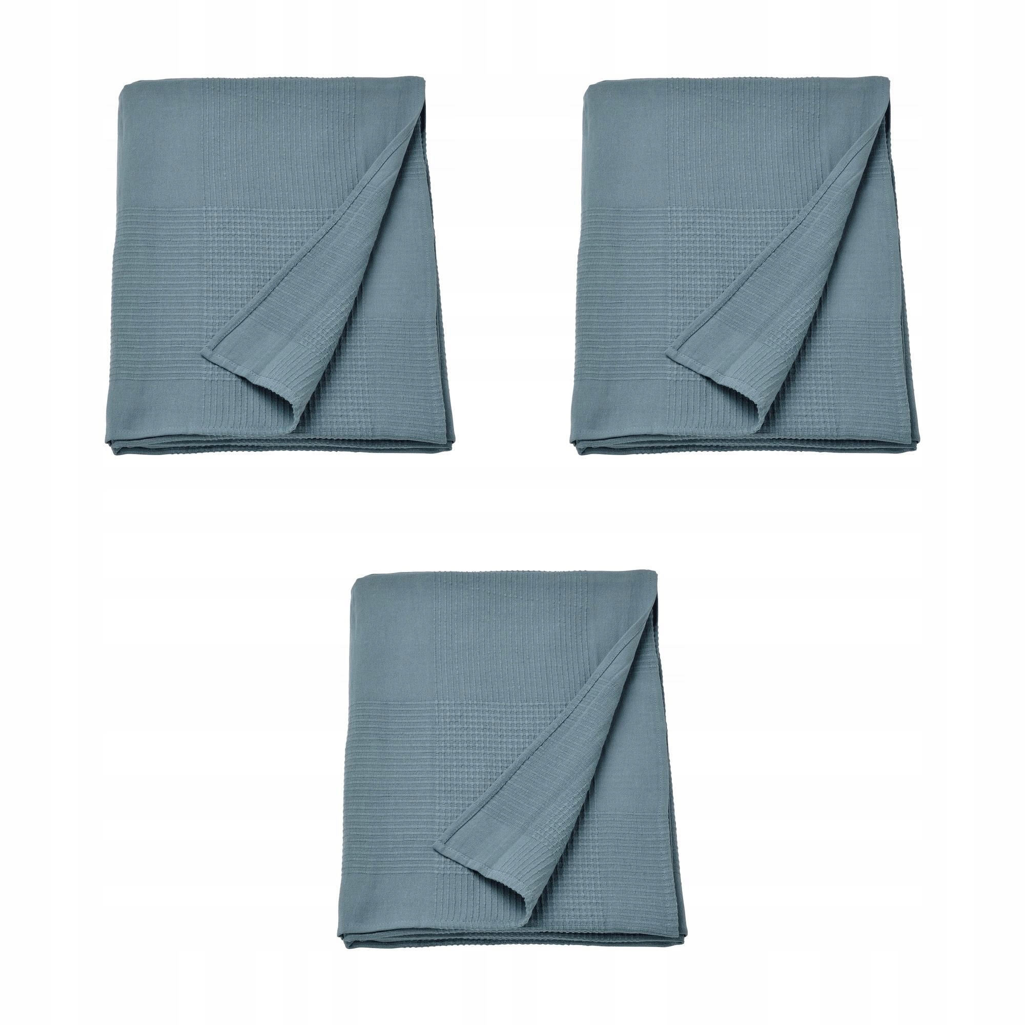 3 ks Přehoz Indira tmavě šedomodrý 150 x 250 cm bavlna