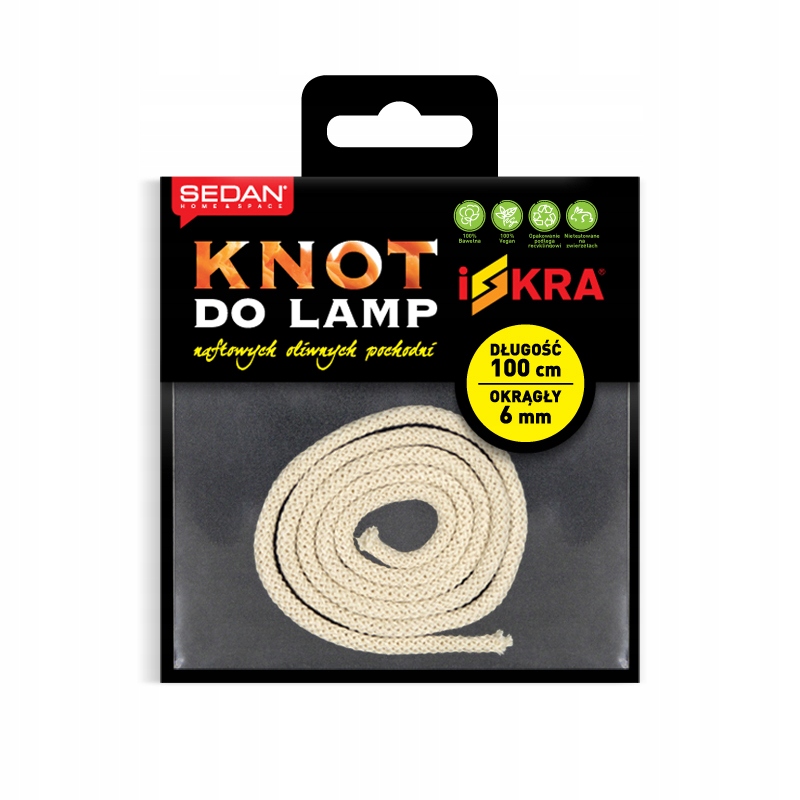 

Knot do lampy naftowej pochodni 1 metr 6 mm